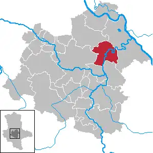 Kaart van Calbe (Saale)