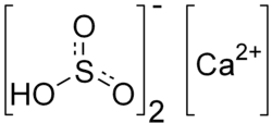 Structuurformule van calciumwaterstofsulfiet
