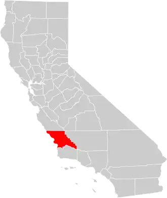 Locatie van San Luis Obispo County in Californië