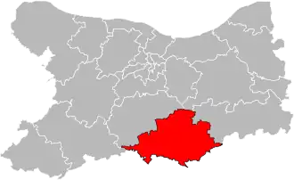 Locatie van het kanton