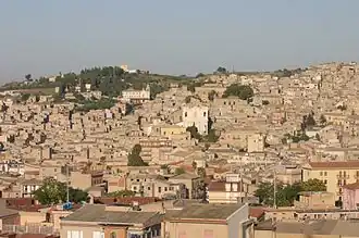 Uitzicht over het centrum van Canicattì