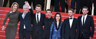 regisseur en acteurs op het Filmfestival van Cannes