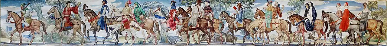 Ezra Winter, The Canterbury Tales-muurschildering (1939), Library of Congress John Adams Building, Washington, D.C.