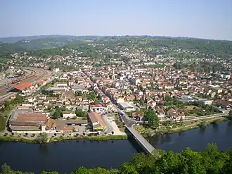 Gezicht op Capdenac-Gare