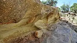 Watererosie langs het pad