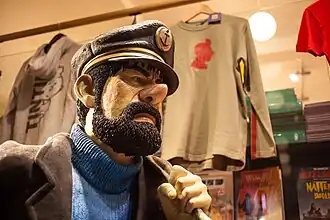 Kapitein Haddock-beeld in Malmö, Zweden