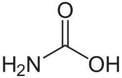 Structuurformule van carbamidezuur
