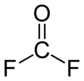 Structuurformule van carbonylfluoride