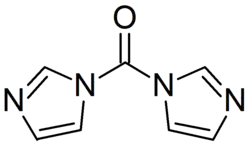 Structuurformule van 1,1'-carbonyldi-imidazool