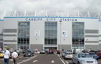Voorkant van het Cardiff City Stadium