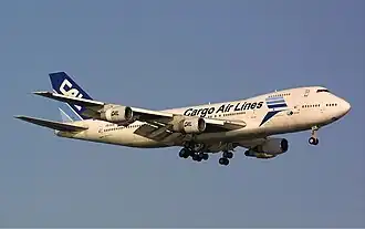 Een Boeing 747-200 van CAL Cargo Air Lines