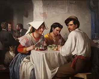 In een Romeinse osteria (1866) Carl Bloch