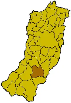 Locatie van Carpineti in Reggio Emilia (RE)