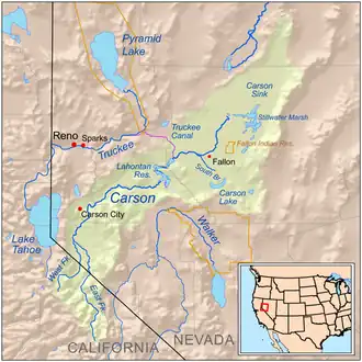 Het stroomgebied van de Carson