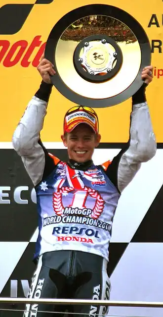 Stoner tijdens de Grand Prix van Australië in 2011