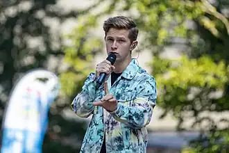 Feddema tijdens een optreden in 2020