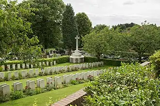 Overzicht van de begraafplaats