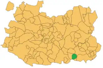 Kaart van Castellar de Santiago