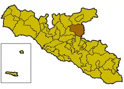 Locatie van Casteltermini in Agrigento (AG)