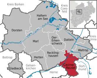 Kaart van Castrop-Rauxel