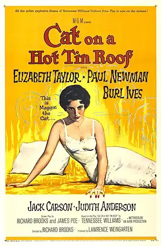 Aanplakbiljet voor Cat on a Hot Tin Roof