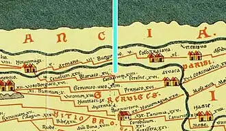 Catualium op de Peutingerkaart