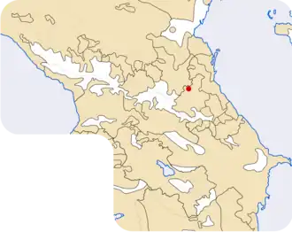 Locatie van de Andi in de Kaukasus