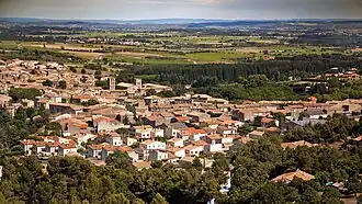 Gezicht op Caunes-Minervois