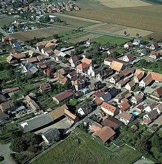 Luchtfoto centrum Wickerswihr