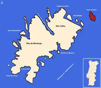 Kaart van Cerro da Velha