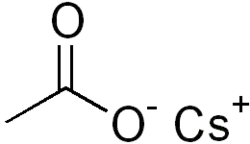 Structuurformule van cesiumacetaat