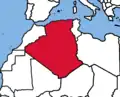 Kaart van het huidige Algerije