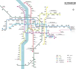 Metrokaart van Changsha (2023)