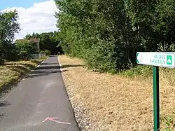 Tracé bij Chantillac, tegenwoordig fietspad.