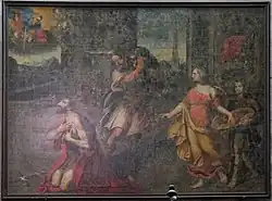 Onthoofding van Johannes geschilderd door Vaubert