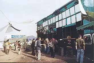 Teknival, een prominent teknofeest, in 2006.