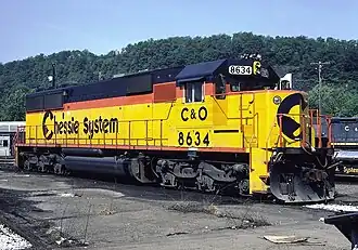 Chessie System SD50 in Connellsville (PA), 29 mei 1986. Foto: Jesse Svoboda.