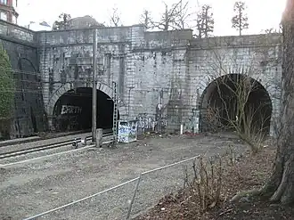 tunnels van Chic-Chac: links ligt lijn 37, rechts lag lijn 37/4