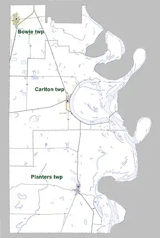 Kaart van Chicot County