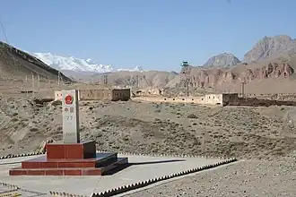 De Chinese grenspost bij Erkeshtam