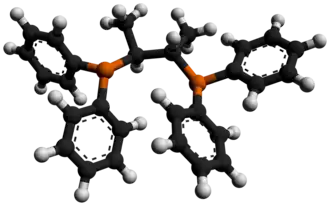 Structuurformule van 2,3-bis(difenylfosfano)butaan