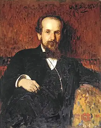 Pavel Tsjistjakov  portret door Ilja Repin (1878)