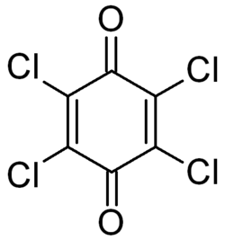 Structuurformule van chloranil
