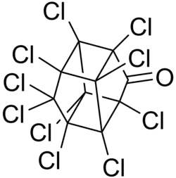 Structuurformule van chloordecon