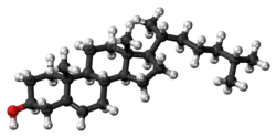 ▵ Molecuulmodel van cholesterol