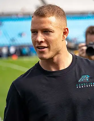 McCaffrey met de Panthers in 2019.
