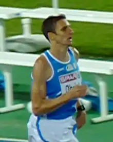 Christian Obrist in actie tijdens de finale van de 1500 m op de EK van 2010 in Barcelona.