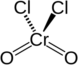 Structuurformule van chromylchloride