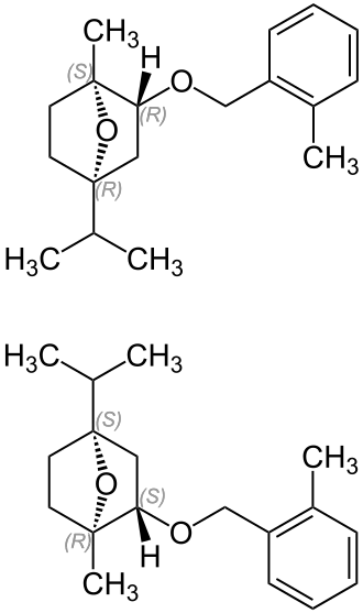 Structuurformule van cinmethylin