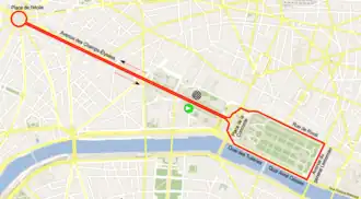 Routekaart van de La Course by Le Tour de France 2016